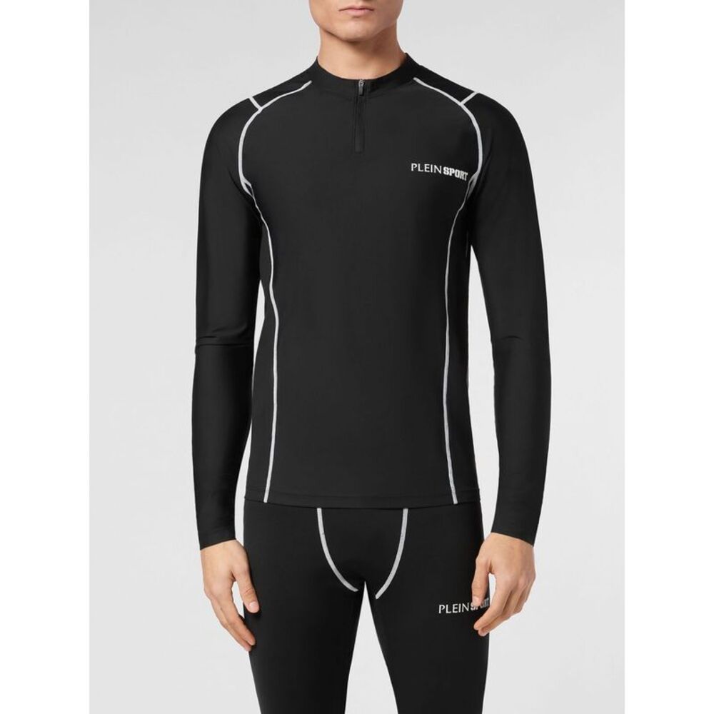 Plein Sport Men Technical Stretch Fabric T-Shirt Plein Sport